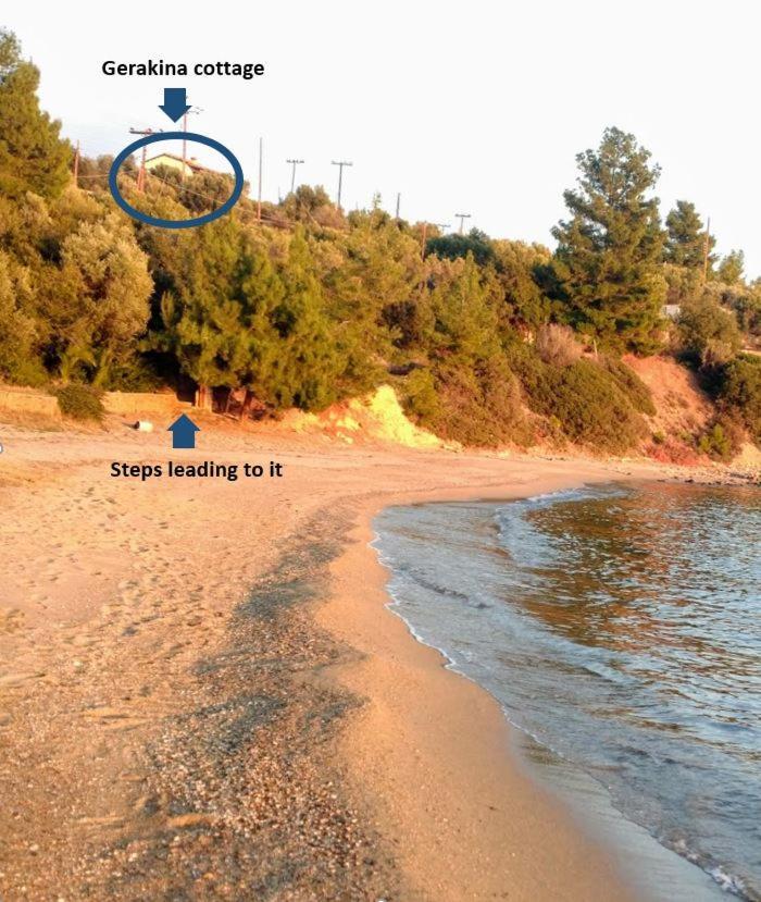 Gerakina Beach Cottage Psakoudia Bagian luar foto